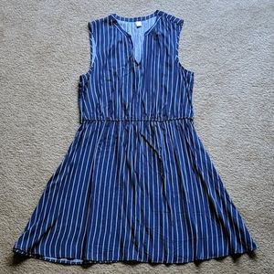 Blue striped dress